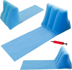 Nafukovacia plážová podložka s opierkou – svetlomodrá