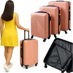 Sada cestovných kufrov 3v1 ružové TRIZAND