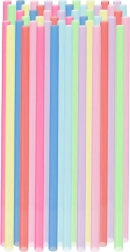 Farebné slamky na nápoje 22 cm, 50 ks