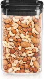 Štvorcová nádoba na sypké potraviny s tesniacim vekom 1,4 l