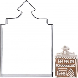 Nerezové vykrajovátko na sušienky domček 10 cm