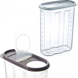 Plastová dóza na sypké potraviny s dávkovačom a mierkou 2,4 l