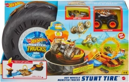 Hot Wheels Monster Trucks kaskadérska aréna v pneumatike – prenosná súprava