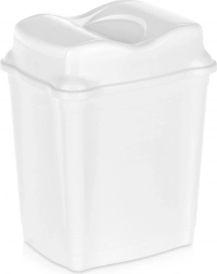 Plastový odpadkový kôš s výklopným vekom 9 l biely