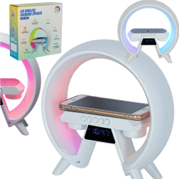 RGB lampička s bezdrôtovou nabíjačkou a rádiom