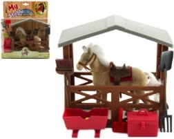 Plastový kôň so stajňou a doplnkami