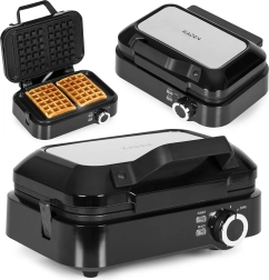 Vaflovač pre 2 veľké wafle s nepriľnavým povrchom a reguláciou teploty 1200 W KADEN