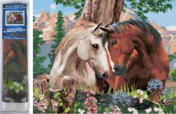 Diamantové maľovanie Konské súznenie 30 × 40 cm