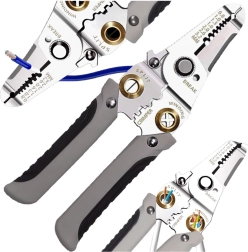Multifunkčné kliešte na odizolovanie a krimpovanie káblov 0,8–3,2 mm 7 v 1