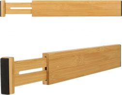 Bambusový nastaviteľný zásuvkový organizér na príbory a nástroje 43 cm