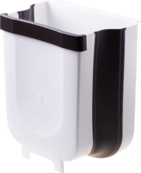 Skladací odpadkový kôš - biely