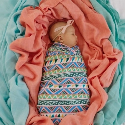 Tommy Lise mušelínová plienka z bio bavlny Ethnic Festive 120 × 120 cm