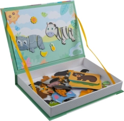 Herui toys magnetická montessori skladačka s africkými zvieratami