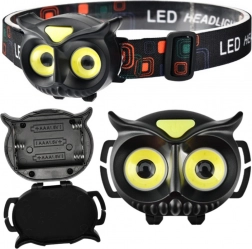 Detská LED čelovka v tvare sovy – 4 režimy, vodoodolná