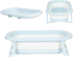 Detská skladacia turistická vanička s odtokom, sivá