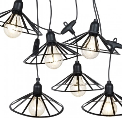 Záhradná LED girlanda 5,5 m so 6 svetlami, časovač, IP44