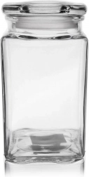 Sklenená štvorcová dóza na potraviny 1,4 l s viečkom