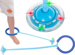 Skákací krúžok na nohu s LED svetlom – Modrá