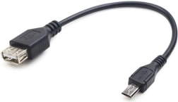 Kábel USB 2.0 OTG USB AF na Micro USB BM 15 cm