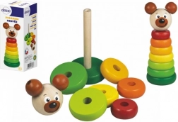 DETOA drevená pyramída medveď