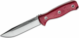 Vonkajší nôž Condor Bushcraft Bliss, 12,2 cm, červená Micarta, puzdro Kydex + koža