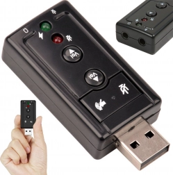 Externá USB zvuková karta 7.1 s konektorom pre slúchadlá a mikrofón