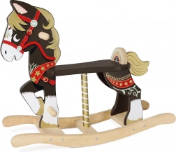 Le Toy Van Petilou hojdací kôň pre deti – hnedý drevený