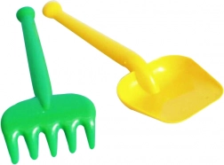 Plastová záhradná sada pre deti – malá lopatka a hrable