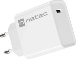 Sieťová nabíjačka NATEC Ribera 1x USB‑C 20 W biela