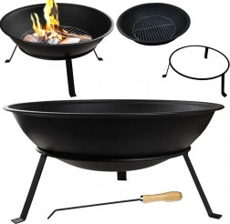 Záhradné ohnisko s grilom 55 cm
