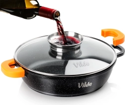 Hlboká granitová panvica so sklenenou pokrievkou TERRUNA AROMA 28 cm, 3,3 l