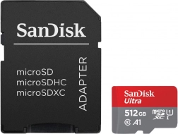 SanDisk Ultra microSDXC 512GB 150MB/s A1 s adaptérom