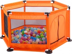 Veľká suchá hracia ohrádka na loptičky - oranžová