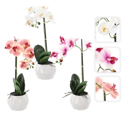 Umelý kvet orchidea mix 3 farieb 42 cm