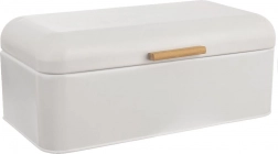 Kovový chlebník WHITELINE biely 42 × 24 × 16,5 cm