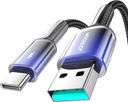 Joyroom USB-A na USB-C kábel 3 A 1,2 m čierny