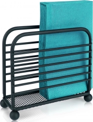 Kovový čierny stojan na servítky 11,5 × 10 cm