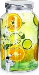 Sklenený nápojový zásobník s kohútikom 6,2 l