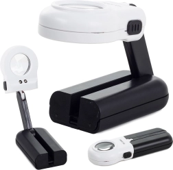 Ručná čítacia lupa 16× s LED osvetlením