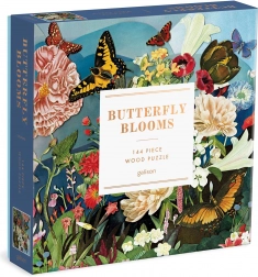 Galison drevené puzzle záhrada motýľov