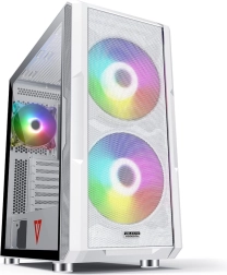 Počítačová skriňa Volcano Amirani ARGB biela