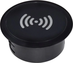 Solight bezdrôtová vstavaná nabíjačka Qi 15 W, čierna