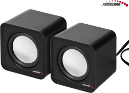 Počítačové reproduktory USB 6 W strieborno‑čierne Audiocore