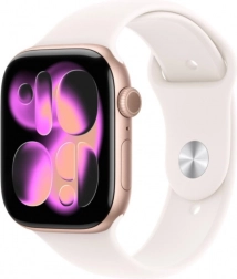 Apple Watch Series 11 GPS 46 mm ružovo zlatý hliník s ružovým športovým remienkom S/M