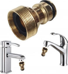 Mosadzný adaptér na kohútik G3/4 pre záhradnú hadicu