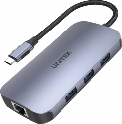 USB-C Hub 9v1 s HDMI 2.0, RJ45, čítačkou SD a PD 100W