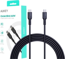Silikónový kábel USB-C - USB-C 1m 240W PD od AUKEY