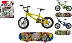 Prstové BMX bicykel a skateboard – skrutkovacia mini sada 10 cm