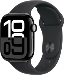 Apple Watch Series 10 GPS + Cellular 42 mm hliník onyx s čiernym športovým remienkom M/L
