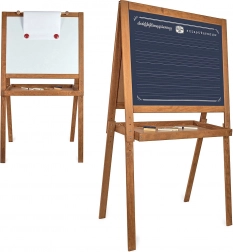 Veľká drevená obojstranná tabuľa pre deti Vilac